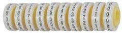 3M - 8' Long x 0.215" Wide, Polyester Film, Preprinted Tape Refills - White Background, Self Adhesive, Characters 0 to 9 - Industrial Tool & Supply