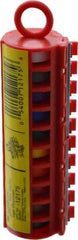 3M - 8' Long x 0.215" Wide, Polyester Film, Write On Handheld Dispenser - Multicolor Background, Self Adhesive, Blank - Industrial Tool & Supply