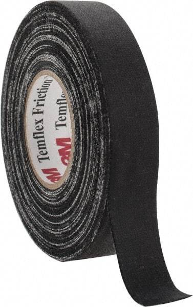 3M - 3/4" x 60', Black Cotton Cloth Electrical Tape - Series 1755, 13 mil Thick, 48 Lb./Inch Tensile Strength - Industrial Tool & Supply