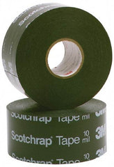 3M - 6" x 100', Black Vinyl Electrical Tape - Series 50, 10 mil Thick, 20 Lb./Inch Tensile Strength - Industrial Tool & Supply