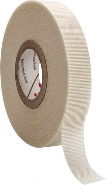 3M - 1/2" x 66', White Glass Cloth Electrical Tape - Series 69, 7 mil Thick, 180 Lb./Inch Tensile Strength - Industrial Tool & Supply