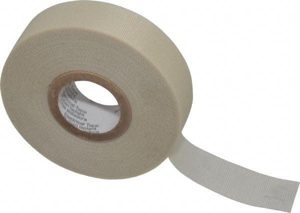 3M - 3/4" x 66', White Glass Cloth Electrical Tape - Series 69, 7 mil Thick, 180 Lb./Inch Tensile Strength - Industrial Tool & Supply