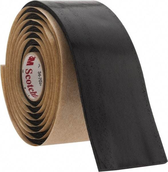 3M - 1-1/2" x 5', Black Rubber Electrical Tape - Series SCOTCHFIL, 125 mil Thick, 575 V/mil Dielectric Strength - Industrial Tool & Supply