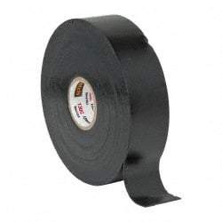 3M - 1" x 30', Black Rubber Electrical Tape - Series 130C, 30 mil Thick, 750 V/mil Dielectric Strength, 7.5 Lb./Inch Tensile Strength - Industrial Tool & Supply