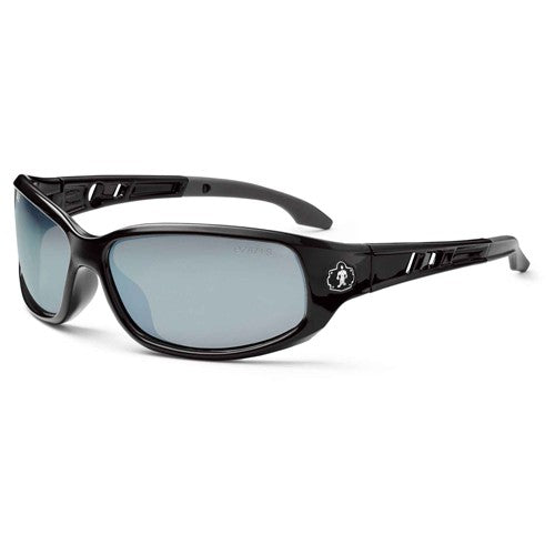 Valkyrie Silver Mirror Lens Black Safety Glasses - Industrial Tool & Supply