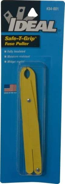 Ideal - 5 Inch Long, Glass Filled Polypropylene, Insulated Fuse Puller - For Use with 250 Volt 9/32 Inch to 1/2 Inch Diameter Fuses, Cartridge Fuses - Industrial Tool & Supply
