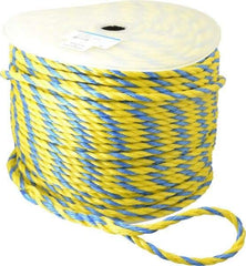 Ideal - 600 Ft. Long, 300 Lb. Load, Polypropylene Rope - 3/8 Inch Diameter, 2,430 Lb. Breaking Strength - Industrial Tool & Supply