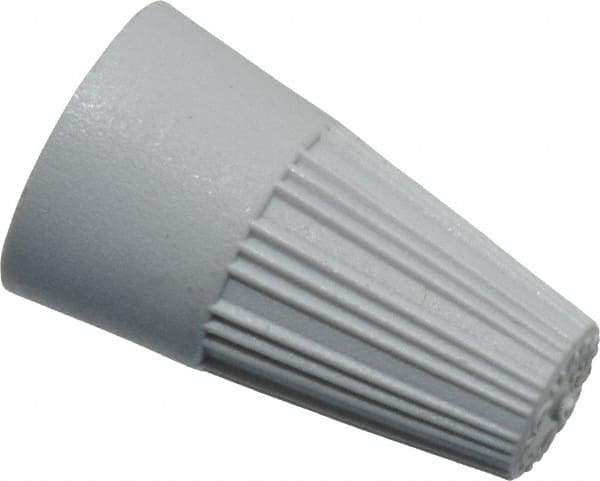 Thomas & Betts - 1, 22 + & 1, 20 to 2, 16 AWG, 300 Volt, Corrosion Resistant, Standard Twist on Wire Connector - Gray - Industrial Tool & Supply