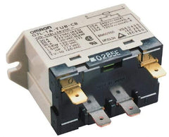 Omron - 1.7 to 2.5 VA Power Rating, Standard Electromechanical Quick Connect General Purpose Relay - 30 Amp at 220 VAC, SPST, 240 VAC, 68.5mm Wide x 47mm High x 33.5mm Deep - Industrial Tool & Supply