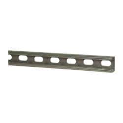 Thomas & Betts - 10' Long x 1-5/8" Wide x 13/16" High, 14 Gauge, Strip Steel, Half Slot Framing Channel & Strut - 0.075" Thick, Gold Galvanized - Industrial Tool & Supply