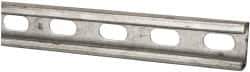 Thomas & Betts - 10' Long x 1-5/8" Wide x 13/16" High, 14 Gauge, Strip Steel, Half Slot Framing Channel & Strut - 0.075" Thick, Pre-Galvanized - Industrial Tool & Supply