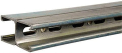 Thomas & Betts - 10' Long x 1-5/8" Wide x 1-5/8" High, 12 Gauge, Strip Steel, Back to Back Half Slot Framing Channel & Strut - 0.105" Thick, Gold Galvanized - Industrial Tool & Supply