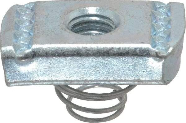 Thomas & Betts - Steel Short Spring Strut Nut - 3/8" Bolt, Used with Thomas & Betts Channel Type B Only - Industrial Tool & Supply