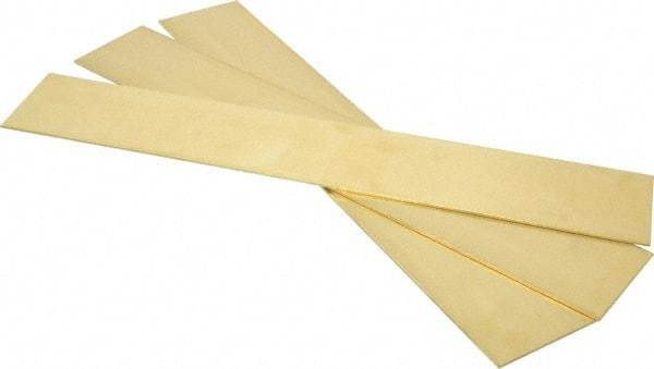 Made in USA - 0.064 Inch Thick x 2 Inch Wide x 12 Inch Long, Brass Strip - Alloy 260 - Industrial Tool & Supply