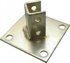 Thomas & Betts - Zinc Dichromate Steel Strut Post Base Fitting - Used with Joining Metal Framing Channel & Strut - Industrial Tool & Supply