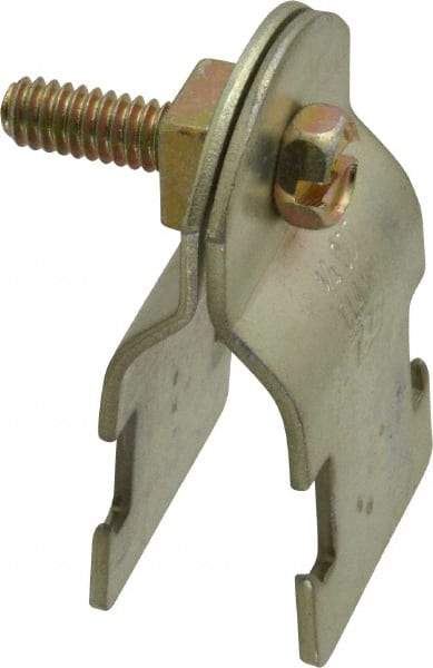 Thomas & Betts - 3/4" Pipe, 16 Gauge" Pipe or Tube Clamp - Gold Galvanized, 650 Lb Capacity - Industrial Tool & Supply