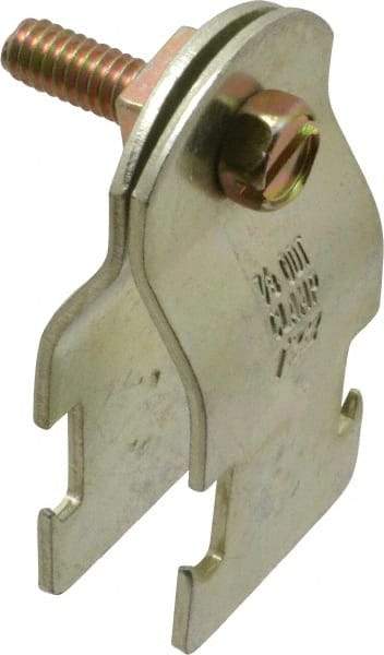 Thomas & Betts - 7/8" Pipe, 16 Gauge" Pipe or Tube Clamp - Gold Galvanized, 650 Lb Capacity - Industrial Tool & Supply