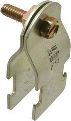 Thomas & Betts - 7/8" Pipe, 16 Gauge" Pipe or Tube Clamp - Gold Galvanized, 650 Lb Capacity - Industrial Tool & Supply