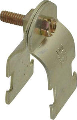 Thomas & Betts - 1" Pipe, 14 Gauge" Pipe or Tube Clamp - Gold Galvanized, 1,000 Lb Capacity - Industrial Tool & Supply