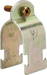 Thomas & Betts - 1-3/8" Pipe, 14 Gauge" Pipe or Tube Clamp - Gold Galvanized, 1,000 Lb Capacity - Industrial Tool & Supply