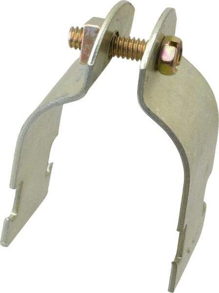 Thomas & Betts - 1-1/2" Pipe, 14 Gauge" Pipe or Tube Clamp - Gold Galvanized, 1,000 Lb Capacity - Industrial Tool & Supply