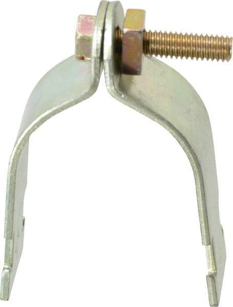 Thomas & Betts - 2" Pipe, 12 Gauge" Pipe or Tube Clamp - Gold Galvanized, 1,000 Lb Capacity - Industrial Tool & Supply
