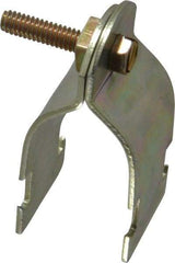 Thomas & Betts - 1" Pipe, 14 Gauge" Pipe or Conduit Clamp - Gold Galvanized, Rigid & IMC Conduit - Industrial Tool & Supply