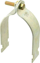 Thomas & Betts - 3" Pipe, 1/8 Gauge" Pipe or Conduit Clamp - Gold Galvanized, Rigid & IMC Conduit - Industrial Tool & Supply