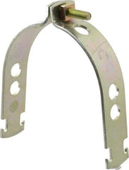 Thomas & Betts - 4" Pipe, 1/8 Gauge" Pipe or Conduit Clamp - Gold Galvanized, Rigid & IMC Conduit - Industrial Tool & Supply