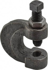 Thomas & Betts - 3/4" Max Flange Thickness, 3/8" Rod L-Clamp with Locknut - 850 Lb Capacity, Steel - Industrial Tool & Supply