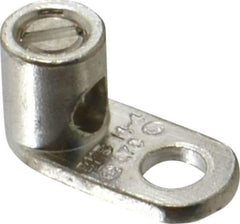 Thomas & Betts - 14-4 AWG Noninsulated Lug Connection D Shaped Ring Terminal - 3/8" Stud, 1-1/8" OAL x 17/32" Wide, Tin Plated Copper Contact - Industrial Tool & Supply