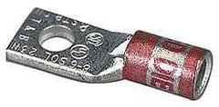 Thomas & Betts - 250 kcmil Wire Noninsulated Compression Connection Square Ring Terminal - 1/4" Stud, 2" OAL x 1.13" Wide, Tin Plated Copper Contact - Industrial Tool & Supply