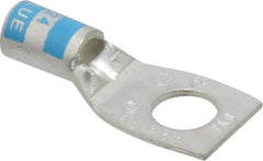 Thomas & Betts - 6 AWG Noninsulated Compression Connection Square Ring Terminal - 5/16" Stud, 1.41" OAL x 0.6" Wide, Tin Plated Copper Contact - Industrial Tool & Supply