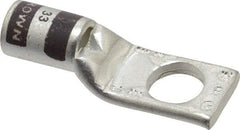 Thomas & Betts - 2 AWG Noninsulated Compression Connection Square Ring Terminal - 3/8" Stud, 1.65" OAL x 0.59" Wide, Tin Plated Copper Contact - Industrial Tool & Supply
