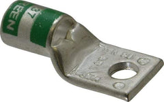 Thomas & Betts - 1 AWG Noninsulated Compression Connection Square Ring Terminal - 1/4" Stud, 1-1/2" OAL x 0.68" Wide, Tin Plated Copper Contact - Industrial Tool & Supply