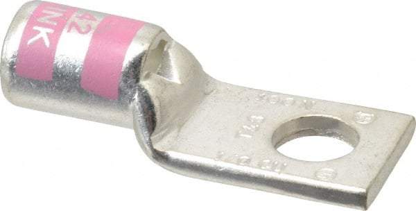 Thomas & Betts - 1/0 AWG Noninsulated Compression Connection Square Ring Terminal - 3/8" Stud, 1.88" OAL x 3/4" Wide, Tin Plated Copper Contact - Industrial Tool & Supply