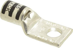Thomas & Betts - 2/0 AWG Noninsulated Compression Connection Square Ring Terminal - 3/8" Stud, 1.93" OAL x 0.83" Wide, Tin Plated Copper Contact - Industrial Tool & Supply