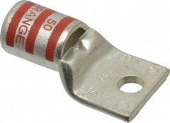 Thomas & Betts - 3/0 AWG Noninsulated Compression Connection Rectangle Ring Terminal - 1/4" Stud, 1-3/4" OAL x 0.92" Wide, Tin Plated Copper Contact - Industrial Tool & Supply