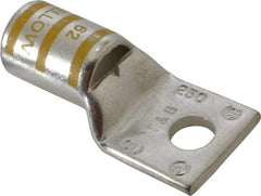 Thomas & Betts - 250 kcmil Wire Noninsulated Compression Connection Square Ring Terminal - 3/8" Stud, 2.28" OAL x 1.13" Wide, Tin Plated Copper Contact - Industrial Tool & Supply