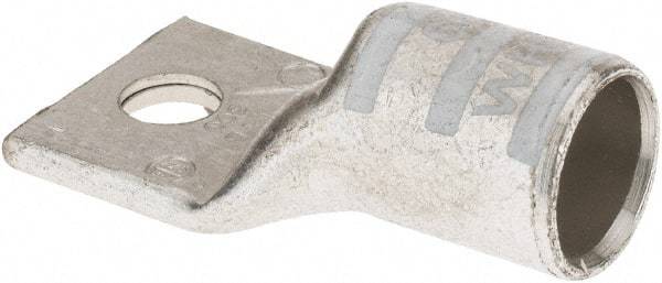 Thomas & Betts - 300 kcmil Wire Noninsulated Compression Connection Square Ring Terminal - 3/8" Stud, 2.43" OAL x 1-1/4" Wide, Tin Plated Copper Contact - Industrial Tool & Supply