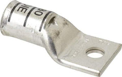 Thomas & Betts - 400 kcmil Wire Noninsulated Compression Connection Square Ring Terminal - 1/2" Stud, 3.31" OAL x 1.61" Wide, Tin Plated Copper Contact - Industrial Tool & Supply