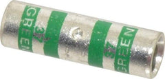 Thomas & Betts - 1 AWG Compatible, Noninsulated, Crimp-On Butt Splice Terminal - 2 Wire Entries, Copper Contacts, Tin Contact Plating, 1-1/2" OAL, Green - Industrial Tool & Supply