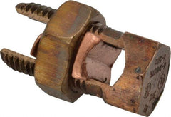 Thomas & Betts - 14 to 1/0 AWG, Copper Wire Compatible, Copper Alloy, Hex Split Bolt Connector - 1-19/32" OAL, 3/4" Head Width, 15/16" Base Width - Industrial Tool & Supply