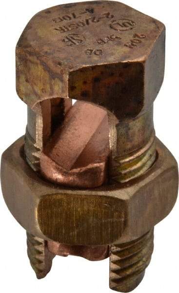 Thomas & Betts - 14 to 2/0 AWG, Copper Wire Compatible, Copper Alloy, Hex Split Bolt Connector - 1-13/16" OAL, 7/8" Head Width, 1-1/16" Base Width - Industrial Tool & Supply
