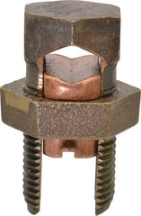 Thomas & Betts - 2 to 4/0 AWG, Copper Wire Compatible, Copper Alloy, Hex Split Bolt Connector - 2-5/32" OAL, 1" Head Width, 1-1/16" Base Width - Industrial Tool & Supply