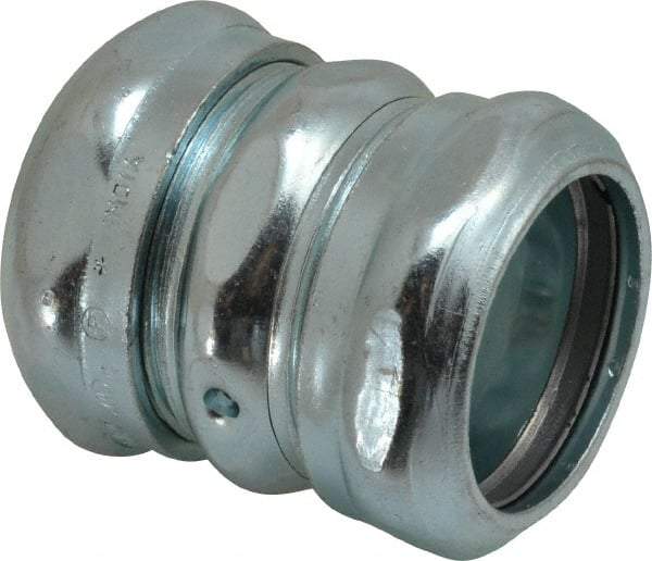 Thomas & Betts - 1-1/4" Trade, Steel Compression EMT Conduit Coupling - Noninsulated - Industrial Tool & Supply