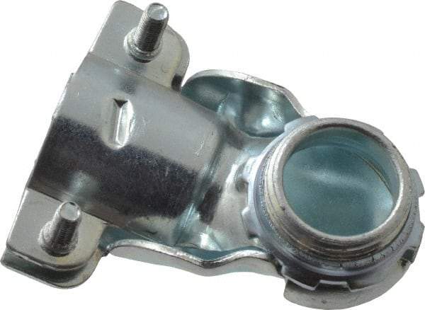 Thomas & Betts - 3/4" Trade, Malleable Iron Squeeze Clamp 90° FMC Conduit Connector - Noninsulated - Industrial Tool & Supply