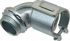 Thomas & Betts - 1" Trade, Malleable Iron Squeeze Clamp 90° FMC Conduit Connector - Noninsulated - Industrial Tool & Supply