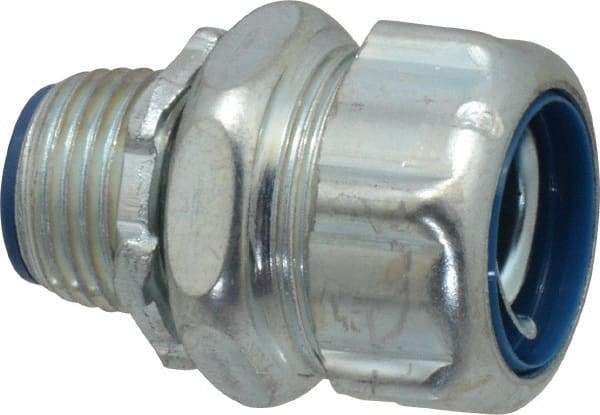 Thomas & Betts - 1/2" Trade, Steel Threaded Straight Liquidtight Conduit Connector - Insulated - Industrial Tool & Supply