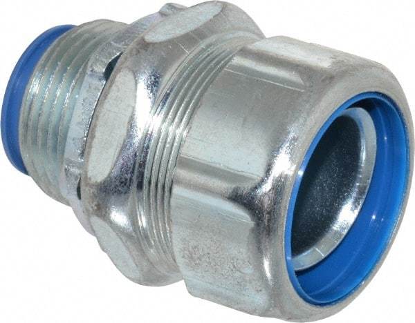 Thomas & Betts - 1" Trade, Steel Threaded Straight Liquidtight Conduit Connector - Insulated - Industrial Tool & Supply